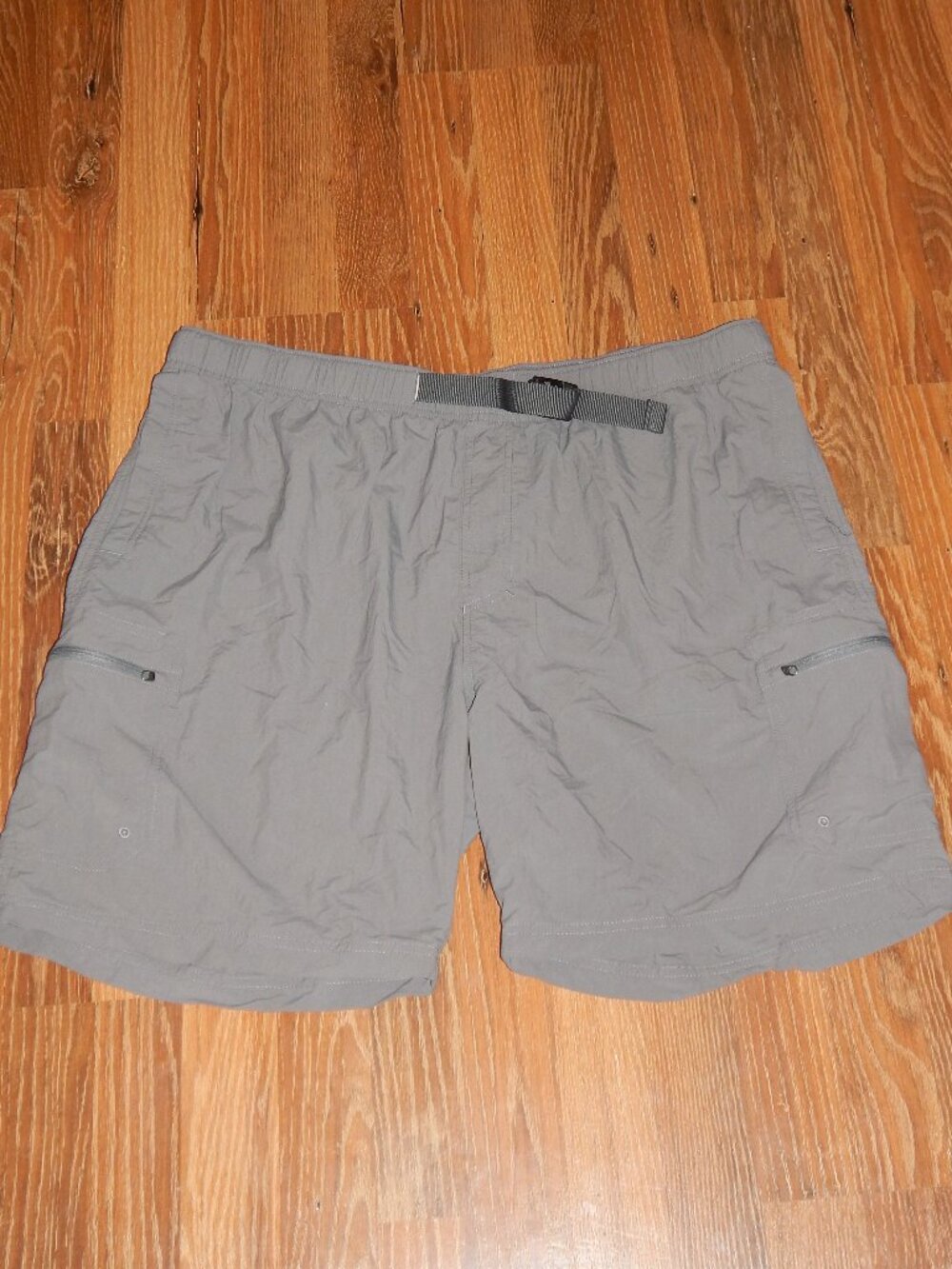 Men's Size 2X Columbia Sportswear Gray Nylon Belted Cargo Shorts Outdoor Fishing